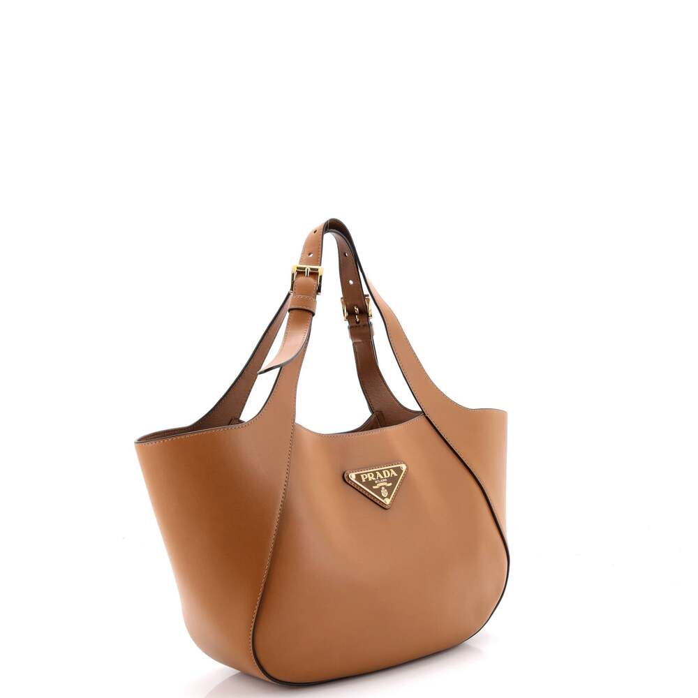 Prada Triangle Logo Buckle Handle Tote #255304P21B - Picture 2 of 7